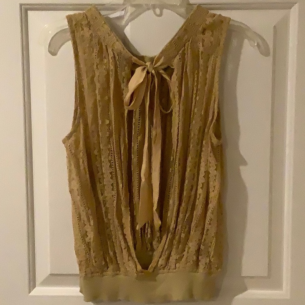 Free People Lace Sleeveless & Backless Top